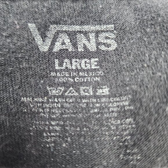Vans Off the Wall Black Cotton T-Shirt, Men's Large - Picture 3 of 6